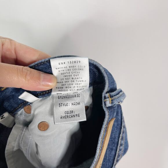 Grlfrnd 24 Naomi High Rise Stretch Skinny Jean American Pie Wash Cotton Ankle - Picture 9 of 13